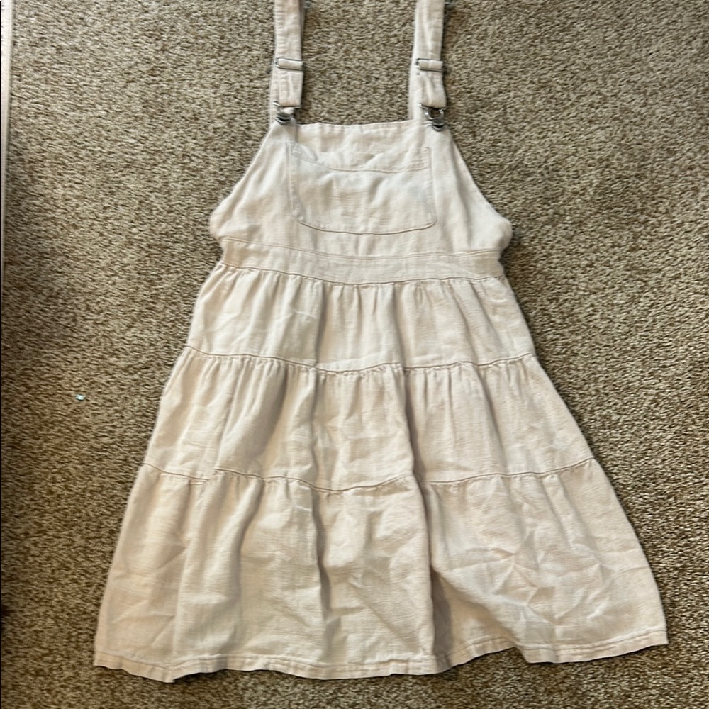 Zara Cream Tiered Ruffled Halter Sundress